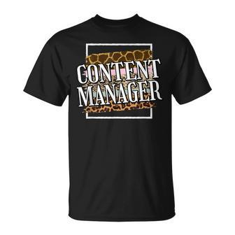 Content Manager Leopard Print T-Shirt | Mazezy