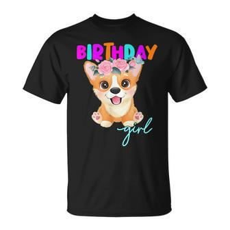 Corgi Birthday Girl Corgi Dog Lovers Unisex T-Shirt | Mazezy
