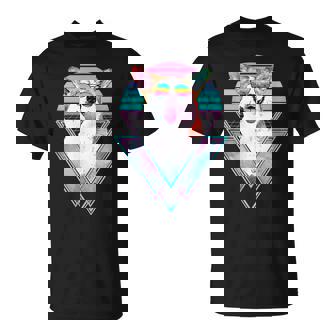 Corgi Dog Vintage Retro Vaporwave Beach Vibe Unisex T-Shirt | Mazezy