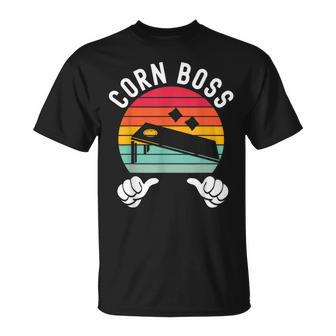 Corn Boss Bean Bag Player Funny Cornhole Unisex T-Shirt | Mazezy AU