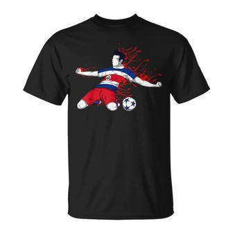 Costa Rica Soccer Costa Rican National Flag Football Lovers T-Shirt | Mazezy UK