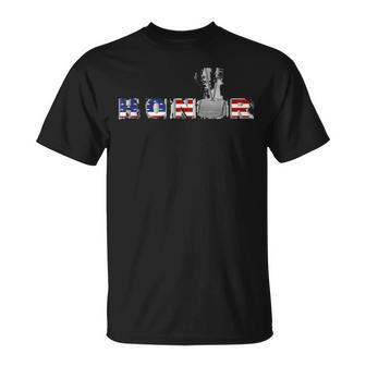 Country Pride And Honor With American Flag Dog Tag Unisex T-Shirt | Mazezy