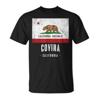 Covina California Cali City Souvenir Ca Flag Top T-Shirt | Mazezy
