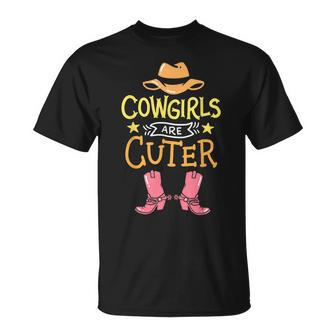 Cowgirls Cowgirl Boots Hat Western Country Unisex T-Shirt | Mazezy