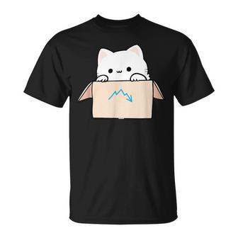 Coworker Pet Swagazon Associate Cute Cat In Cardboard Box T-Shirt | Mazezy