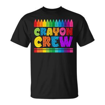 Crayon Crew Coloring Artistic Drawing Color T-Shirt - Monsterry