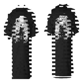 Creepy Horror House Scary Full Moon Halloween Halloween T-Shirt | Mazezy