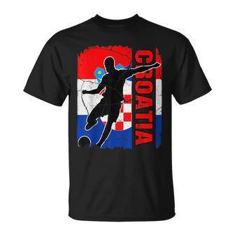 Croatia Soccer Team Croatian Flag Jersey Football Fans Unisex T-Shirt | Mazezy
