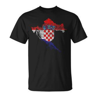 Croatia Stylized Artistic Flag - Croatian Pride Unisex T-Shirt | Mazezy