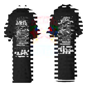 Cuba Usa Spaniard Usa Lover Classic Car Roots Cuba Funny Gifts Unisex T-Shirt | Mazezy