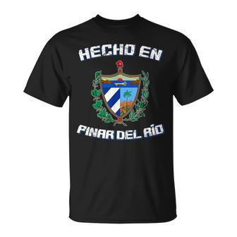 Cuban Flag Hecho En Pinar Del Río Cuba Camisa T-Shirt | Mazezy