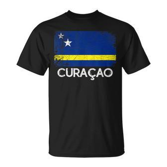 Curacaoan Flag Vintage Made In Curacao T-Shirt | Mazezy