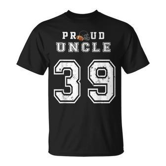 Custom Proud Football Uncle Number 39 Personalized For Men Unisex T-Shirt | Mazezy