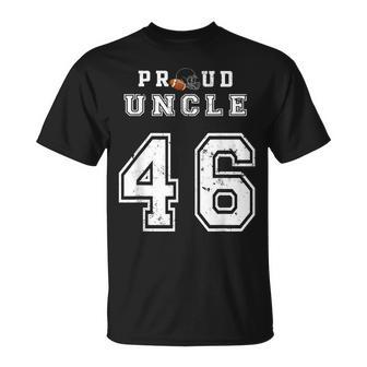 Custom Proud Football Uncle Number 46 Personalized For Men Unisex T-Shirt | Mazezy CA
