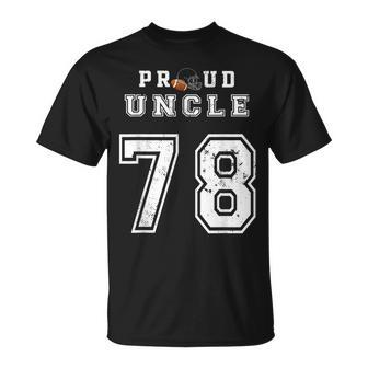 Custom Proud Football Uncle Number 78 Personalized For Men Unisex T-Shirt | Mazezy