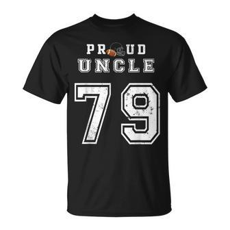 Custom Proud Football Uncle Number 79 Personalized For Men Unisex T-Shirt | Mazezy