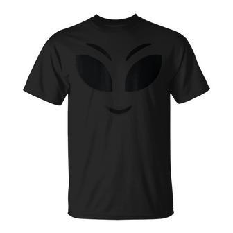 Cute Alien Face Head Green Halloween Costume Party T-Shirt - Monsterry CA