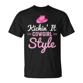 Cute And Sassy Cowgirl Kickin It Cowgirl Style Unisex T-Shirt | Mazezy