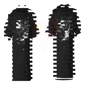 Cute Black Capped Chickadees In Branches T-Shirt | Mazezy