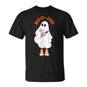 Cute Boo Ghost Spooky Halloween Costume Boo Jee Boujee T-Shirt - Seseable