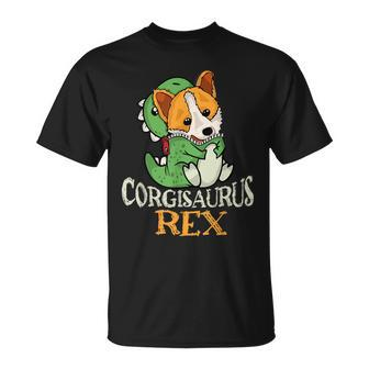 Cute Corgi Dinosaur Trex Dog Owner Dog Lover Corgi Unisex T-Shirt | Mazezy