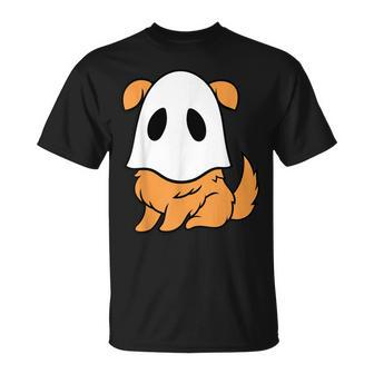 Cute Dog Ghost Halloween Spooky Season Ghost Costume T-Shirt | Mazezy