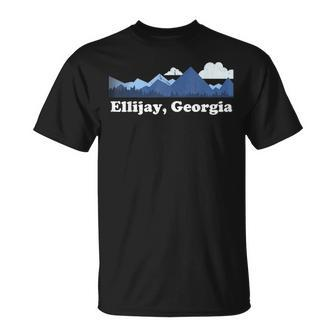 Cute Ellijay Georgia Ga Retro Blue Ridge Mountains T-Shirt | Mazezy