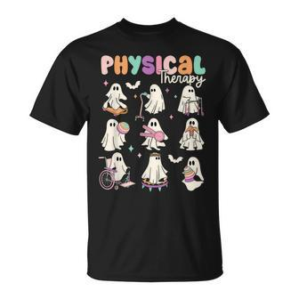 Cute Ghost Physical Therapy Pt Physical Therapist Halloween T-Shirt - Seseable