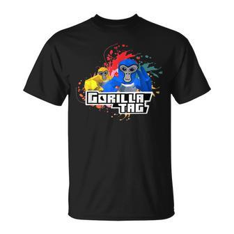 Cute Gorilla Tag Monke Vr Gamer For Kids Adults Ns Gift Unisex T-Shirt - Seseable