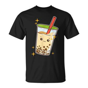 Cute Kawaii Bubble Tea Boba Lover Milk Tea Tapioca Unisex T-Shirt | Mazezy