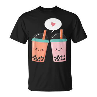 Cute Kawaii Bubble Tea Boba Milk Tea Lover Gift Unisex T-Shirt | Mazezy