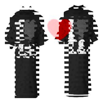 Cute Red Heart I Love TS T-Shirt | Mazezy