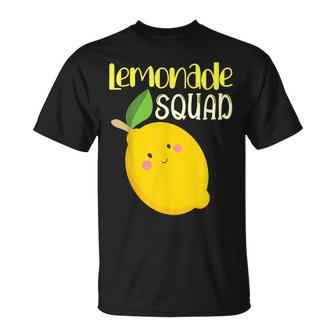 Cute Smiling Kawaii Lemon Lemonade Squad Unisex T-Shirt | Mazezy