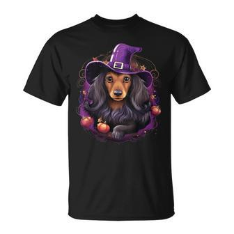Cute Witch Dachshund Halloween Costume Dog Lover T-Shirt