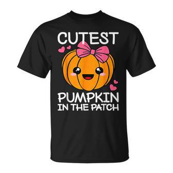 Cutest Pumpkin In The Patch Halloween Thanksgiving T-Shirt - Seseable