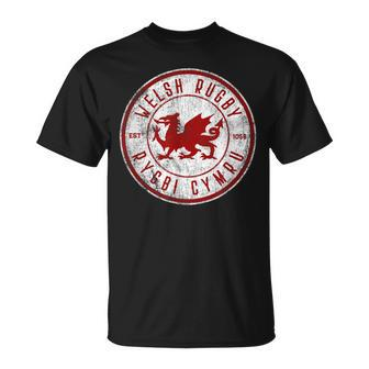 Cymru Souvenir Wales Rugby Top Welsh Rugby Football T-Shirt | Mazezy