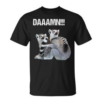 Daaamn Fucking Hilarious Cute Lemur Monkey T-Shirt | Mazezy