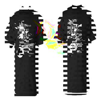 Dabbing Unicorn Jamaica Soccer Jersey 2019 Jamaican Football T-Shirt | Mazezy