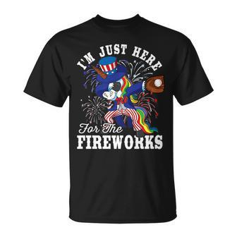 Dabbing Unicorn Uncle Sam Baseball 4Th Of July Usa Patriotic Unisex T-Shirt | Mazezy
