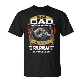 Being Dad Is An Honor Being Papaw Is Priceless Vintage Dad T-shirt - Thegiftio UK