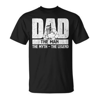 Dad Man Myth Legend - Welder Iron Worker Metalworking Weld Unisex T-Shirt - Seseable