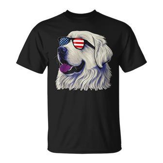 Dad Mom Cool Dog Pride Flag Usa Sunglasses Great Pyrenees T-shirt - Thegiftio UK
