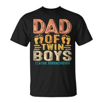 Dad Of Twin Boys Twin Dad Father Unisex T-Shirt | Mazezy