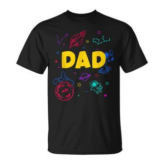 Dad Outer Space Daddy Planet Birthday Fathers Gift For Women Unisex T-Shirt | Mazezy UK