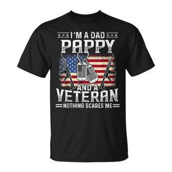 Dad Pappy And A Veteran Fathers Day Gift Gift For Mens Unisex T-Shirt | Mazezy CA