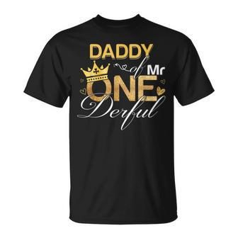 Daddy Of Mr Onederful 1St Birthday First One-Derful Matching T-Shirt - Monsterry CA