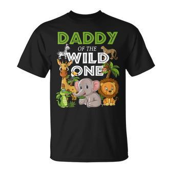 Daddy Of The Wild One Zoo Birthday Safari Jungle Animal T-Shirt - Seseable