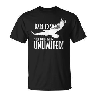 Dare To Soar Your Potential Is Unlimited Eagle T-Shirt | Mazezy