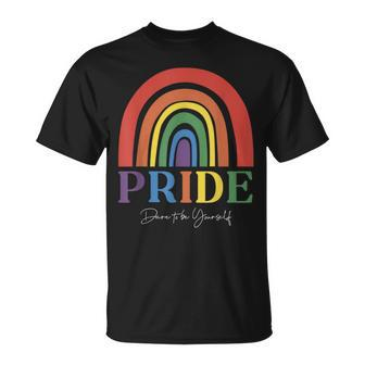Dare To Be Yourself Love Is Love Gay Pride Month Lgbtq T-Shirt | Mazezy