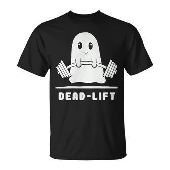 Dead Lift Ghost Halloween Ghost Gym T-Shirt - Seseable